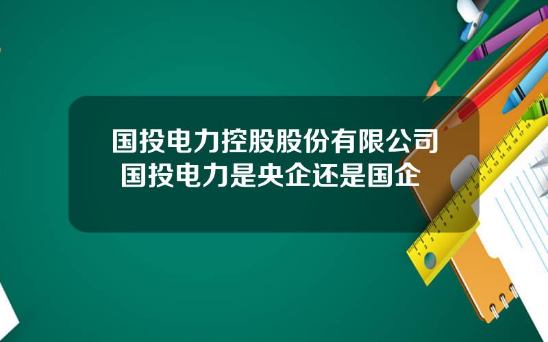 国投电力控股股份有限公司 国投电力是央企还是国企